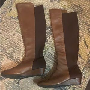 Jessica Simpson Knee High Brown Wedge Boots